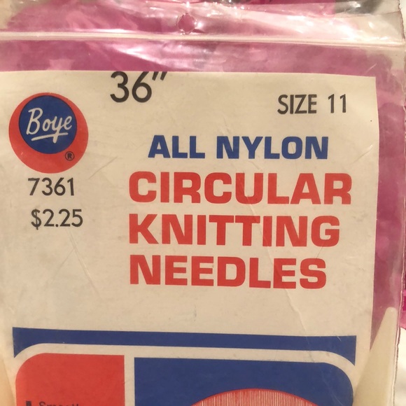 NIP vintage Boye AllNylon 36” size 11 circular knitting née - Picture 6 of 13